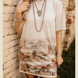 NWT Western T-Shirt dress